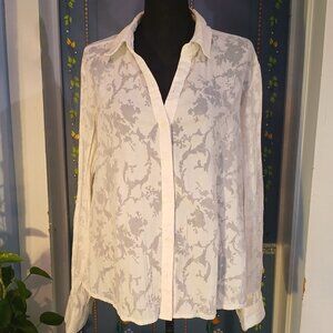 Ivory floral blouse